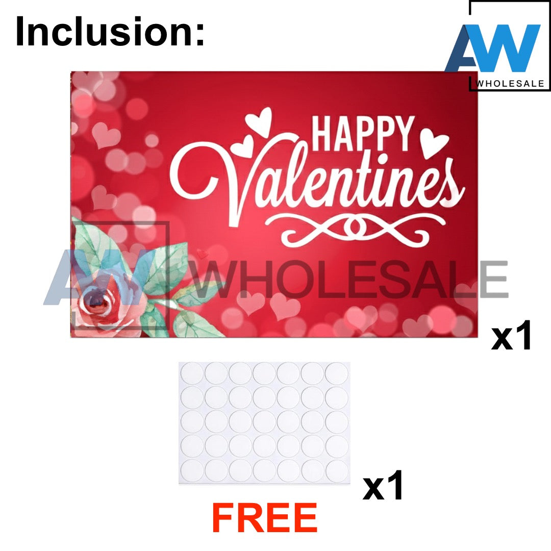 PS-576 (1 pc) 100 x 75 Happy Valentines Day Tarpulin