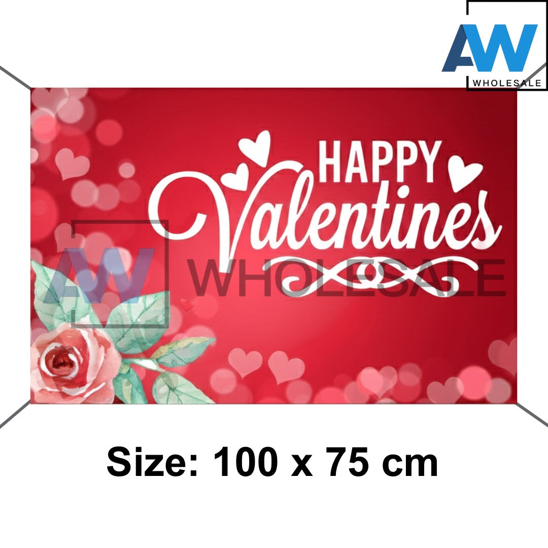PS-576 (1 pc) 100 x 75 Happy Valentines Day Tarpulin