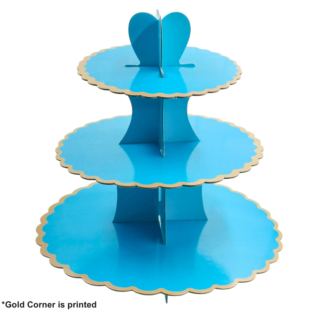 PS-80A (1 set) Gold Corner Cupcake Stand