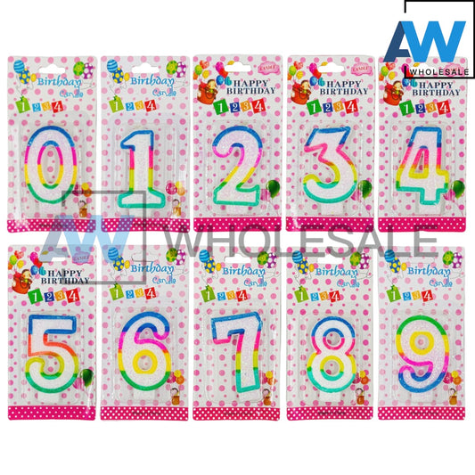 PS-94 (1 card) Glitter Number Candle