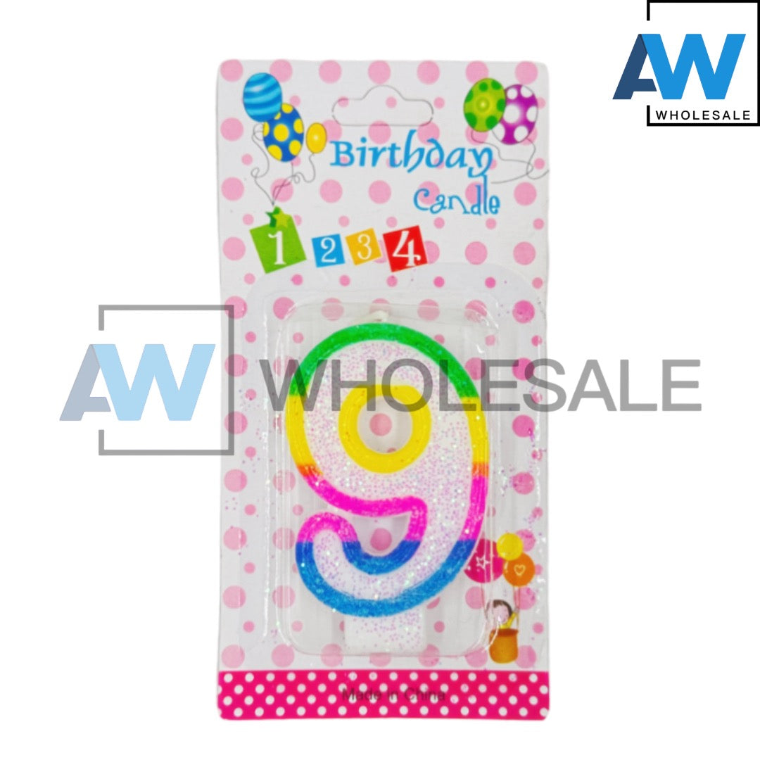 PS-94 (1 card) Glitter Number Candle