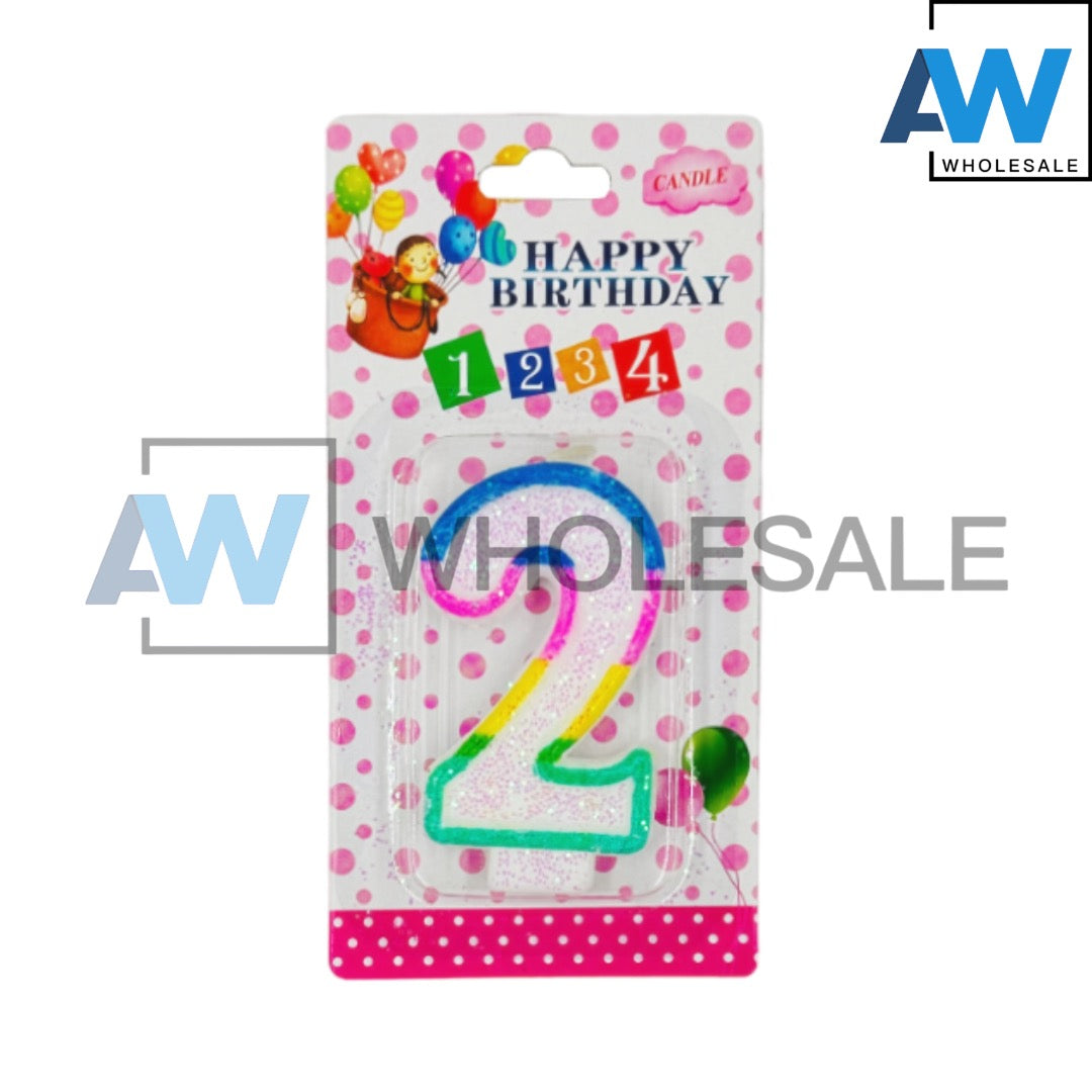 PS-94 (1 card) Glitter Number Candle