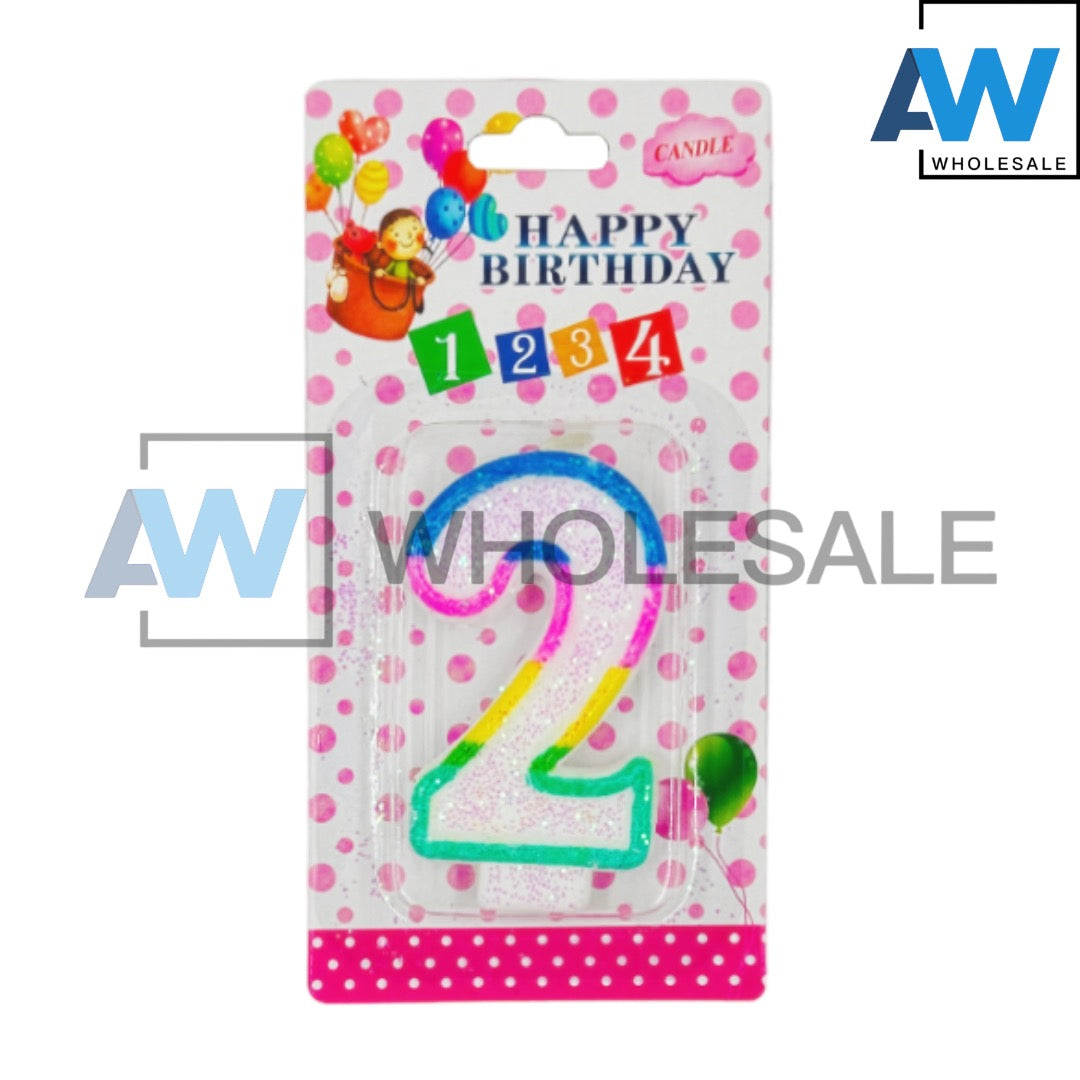 PS-94 (1 card) Glitter Number Candle