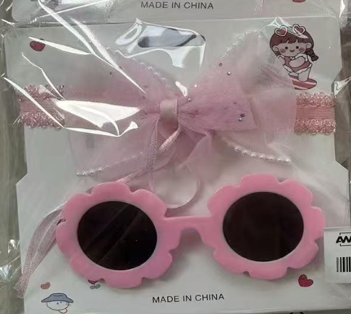 TB-358 (1 card) Ribbon + Sunglasses Accessories Set