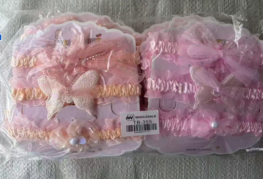 TB-355 (1 set) 3 in 1 Lace Ribbon Turband Set