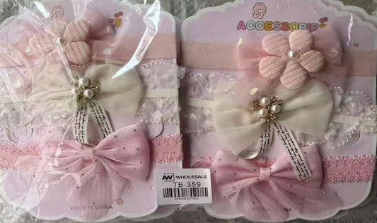 TB-359 (1 card) 3 in 1 Baby Turban Set