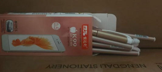 XP-1266 (12 pcs) Golden Metal Gelpen Ballpens