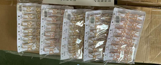 AB-1381 (12 pcs) Metal 4 cm Hair Clamps