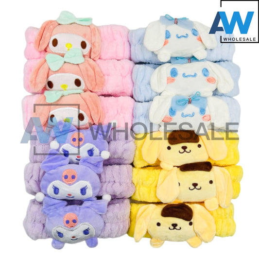 TB-41 (12 pcs) Character Plush Turbands Headbands