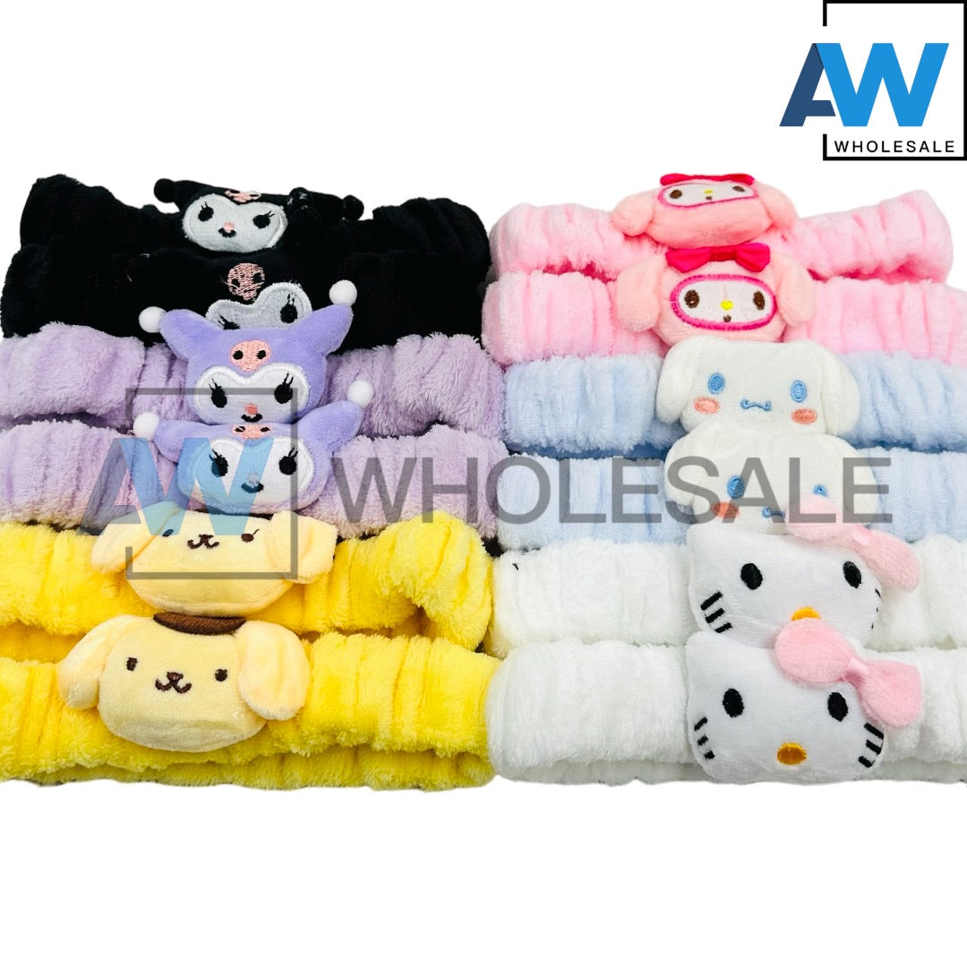 TB-42 (12 pcs) Character Plush Turbands Headbands