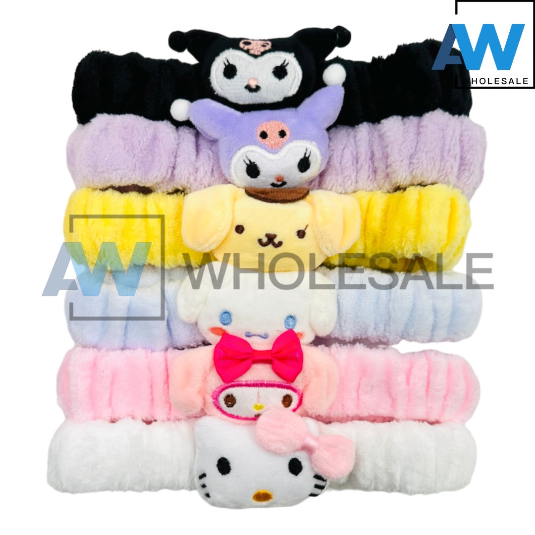 TB-42 (12 pcs) Character Plush Turbands Headbands