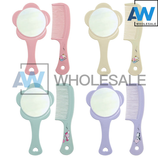 XP-1189 (1 set) Flower Mirror + Comb Set