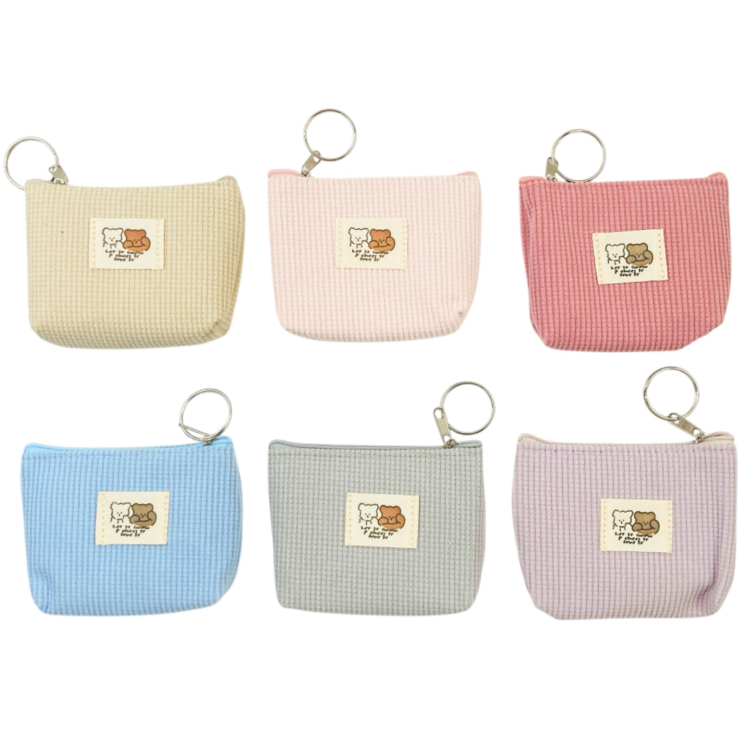 XP-1207 (12 pcs) Cute Fabric Purse Wallet