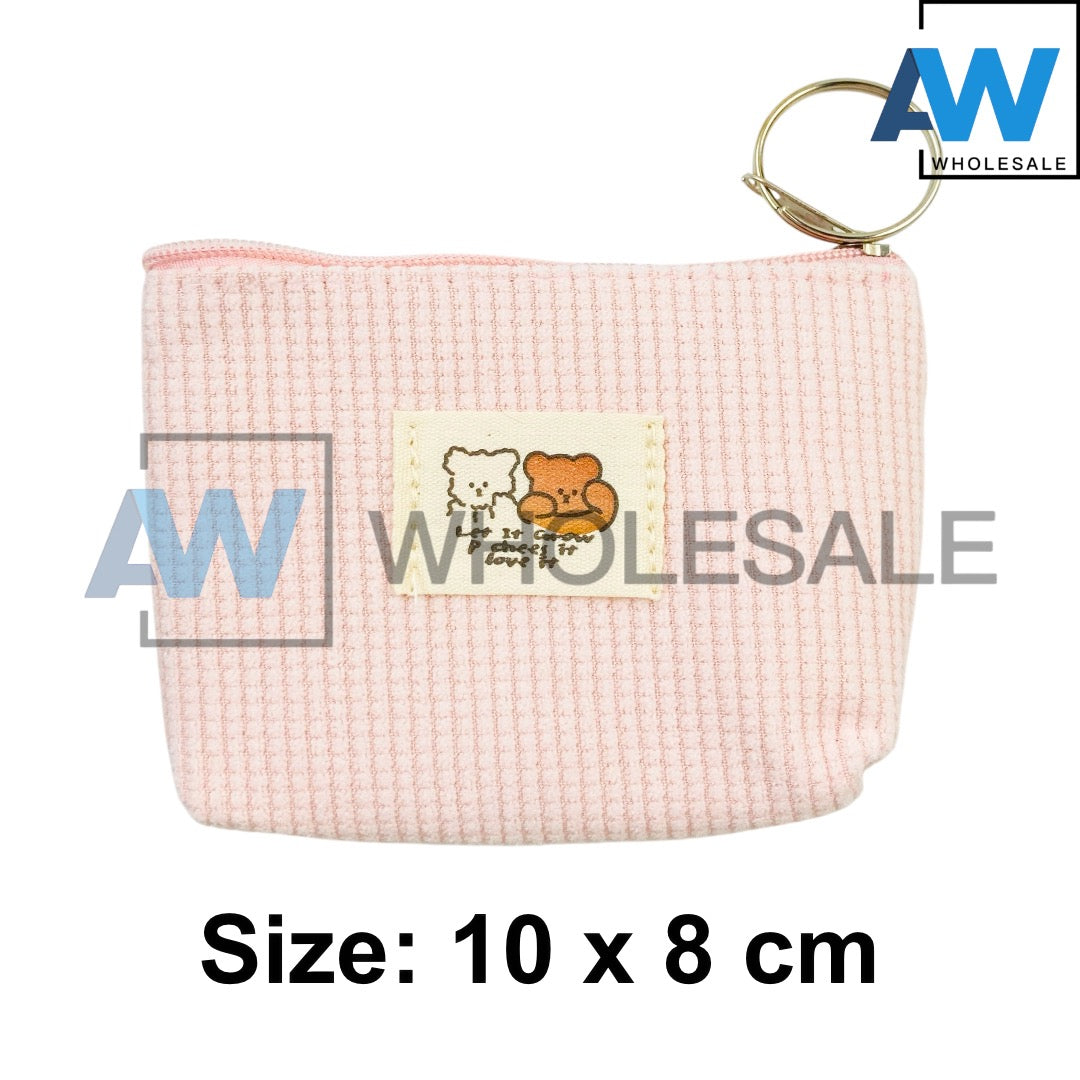 XP-1207 (12 pcs) Cute Fabric Purse Wallet