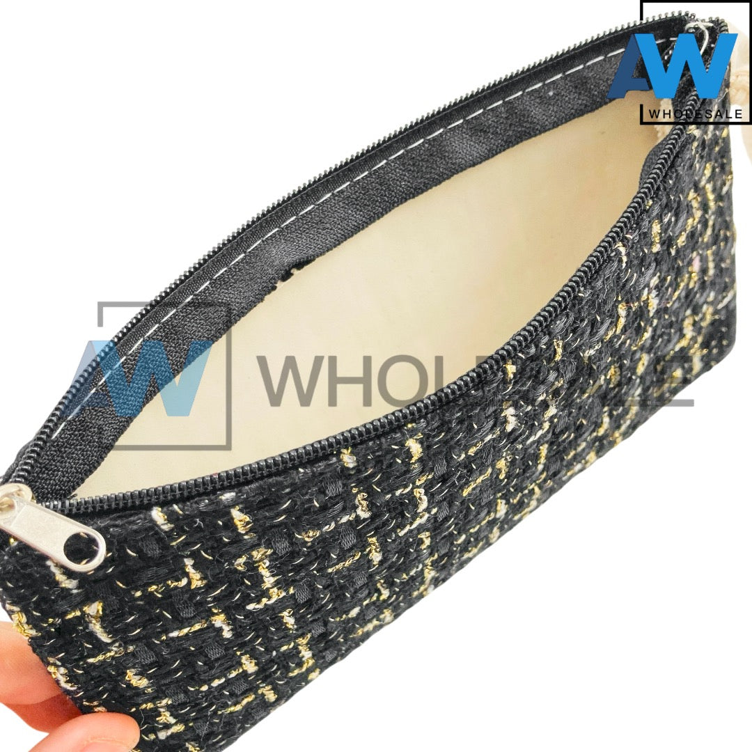 XP-1220 (12 pcs) Tweed Long Purse Wallet