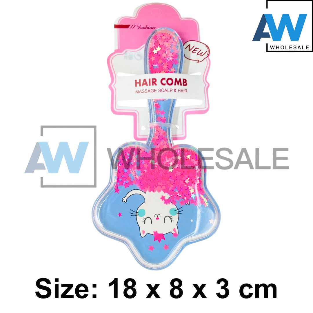 XP-1238 (1 pc) Glitter Acrylic Kids Hair Brush
