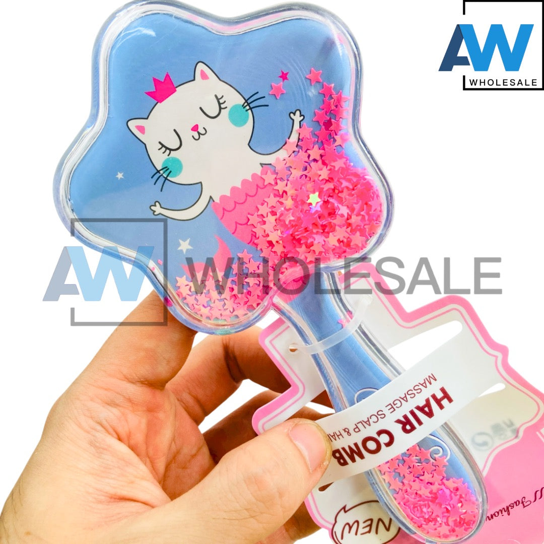 XP-1238 (1 pc) Glitter Acrylic Kids Hair Brush