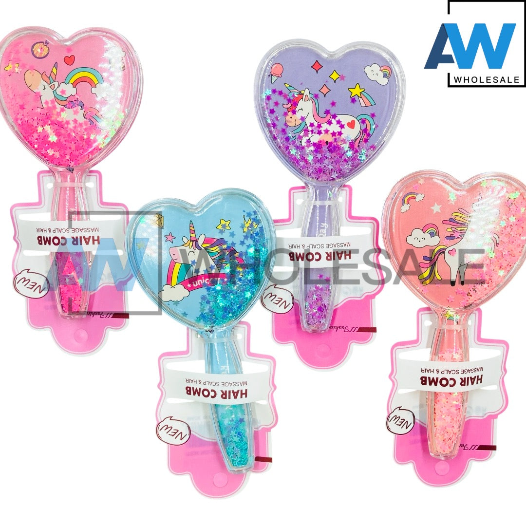 XP-1239 (1 pc) Glitter Acrylic Kids Hair Brush