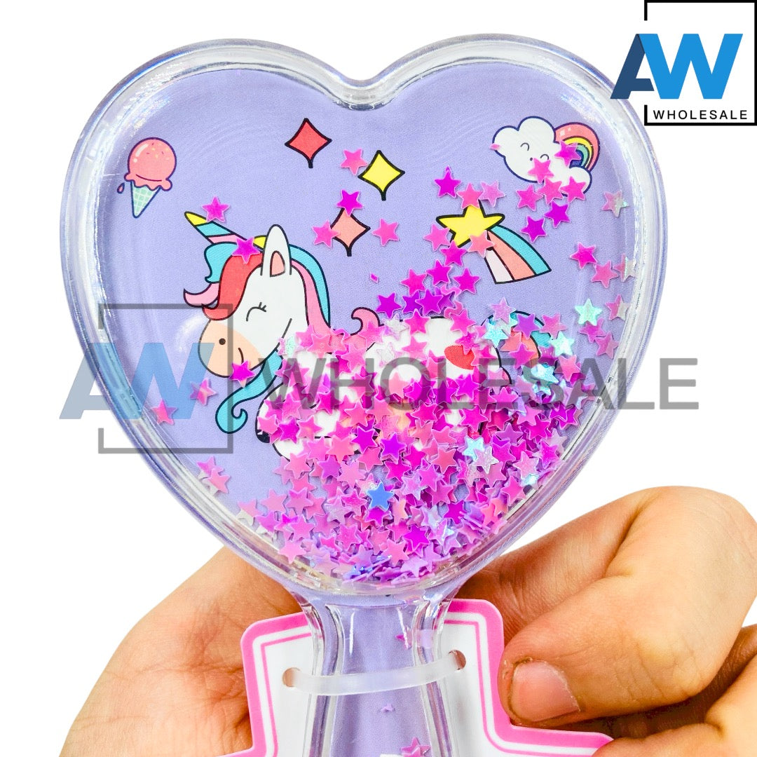 XP-1239 (1 pc) Glitter Acrylic Kids Hair Brush