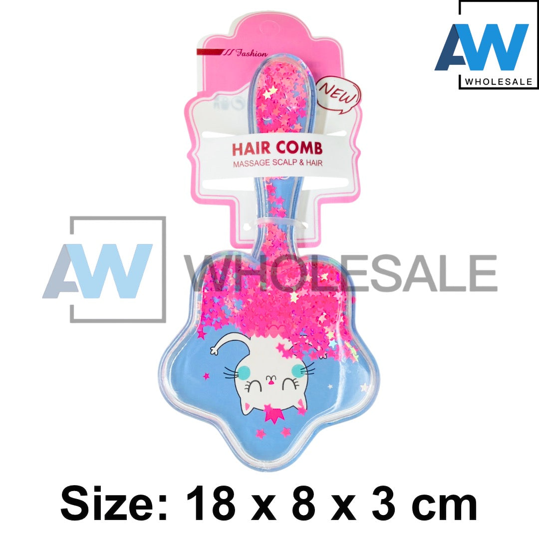XP-1239 (1 pc) Glitter Acrylic Kids Hair Brush