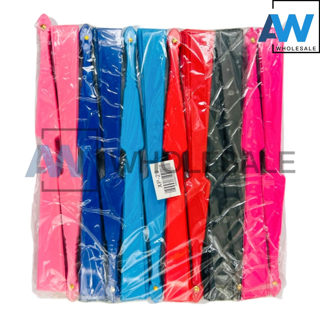 XP-29 (12 pcs) Plain PVC Japanese Fans
