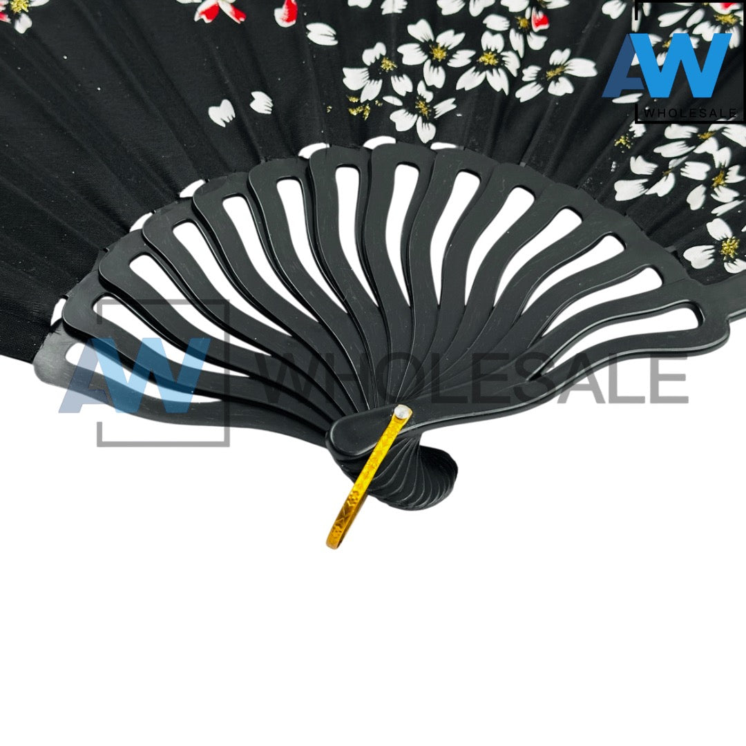 XP-32 (12 pcs) Sakura Black Japanese Fans
