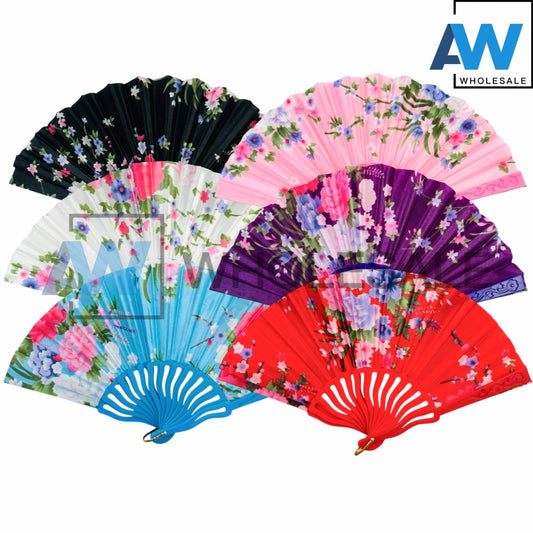 XP-35 (12 pcs) Flower Japanese Fans