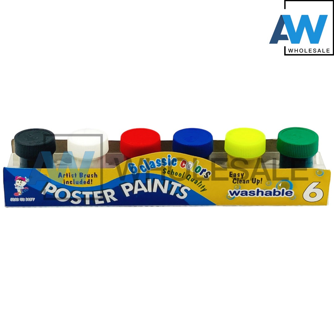 XP-890 (1 set) 6 in 1 Poster Paint with Brush Set